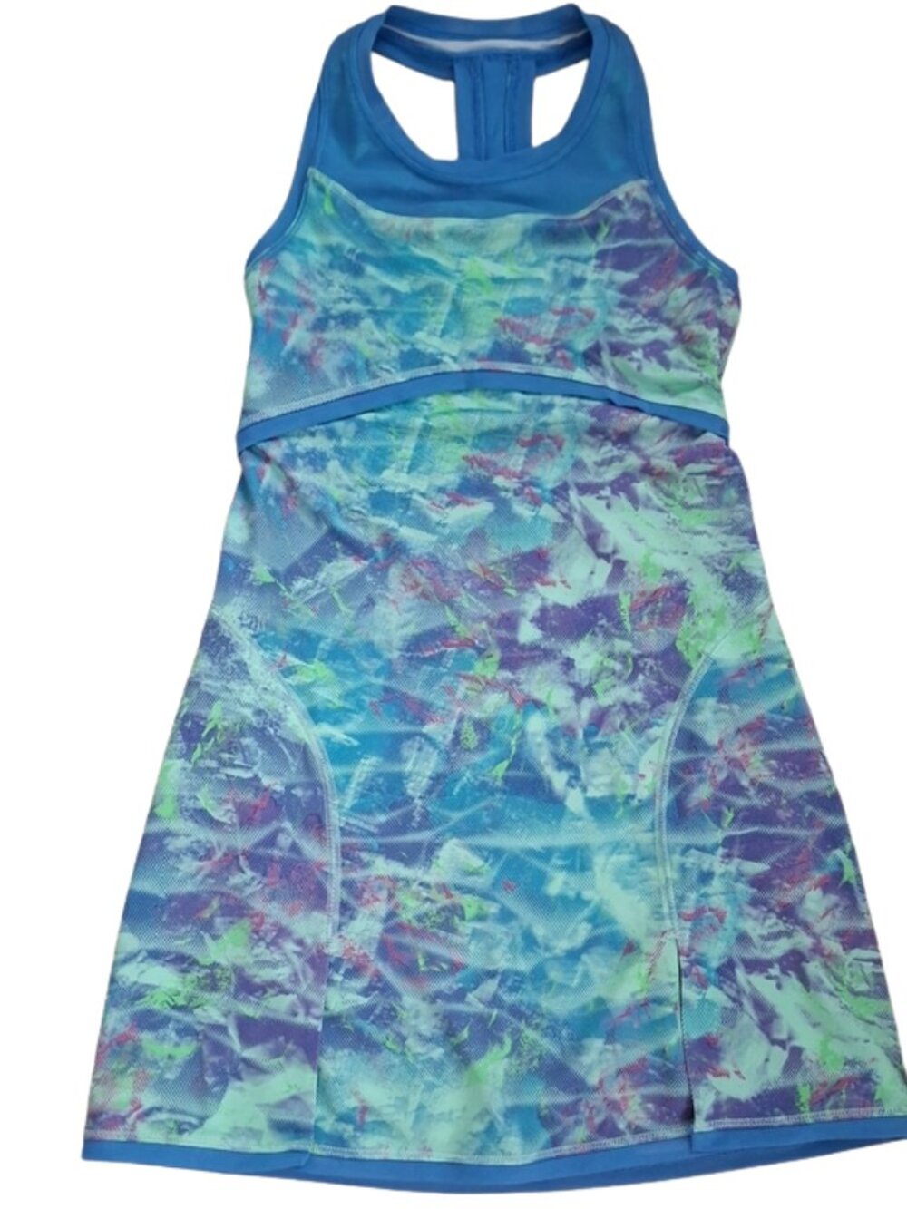 Ivivva Girl by Lululemon 🍋Dress with racerback tennis workout aqua green size 8
